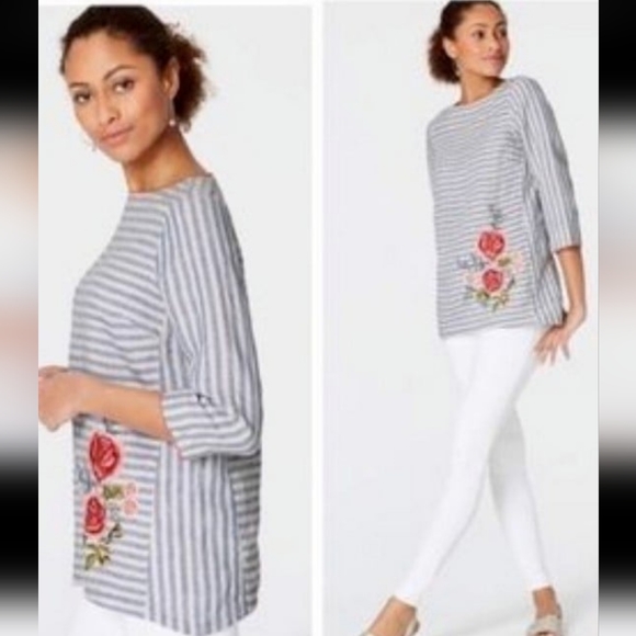 Jill Embroidered Top & Short Set in Light Sky Blue